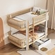 preview thumbnail 4 of 24, Wood Twin over Twin Bunk Bed with Fence Guardrail and a Big Drawer