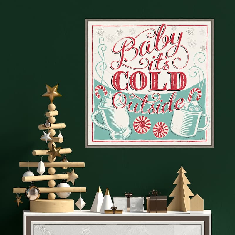Merry Little Christmas II by Janelle Penner Framed Canvas Wall Art