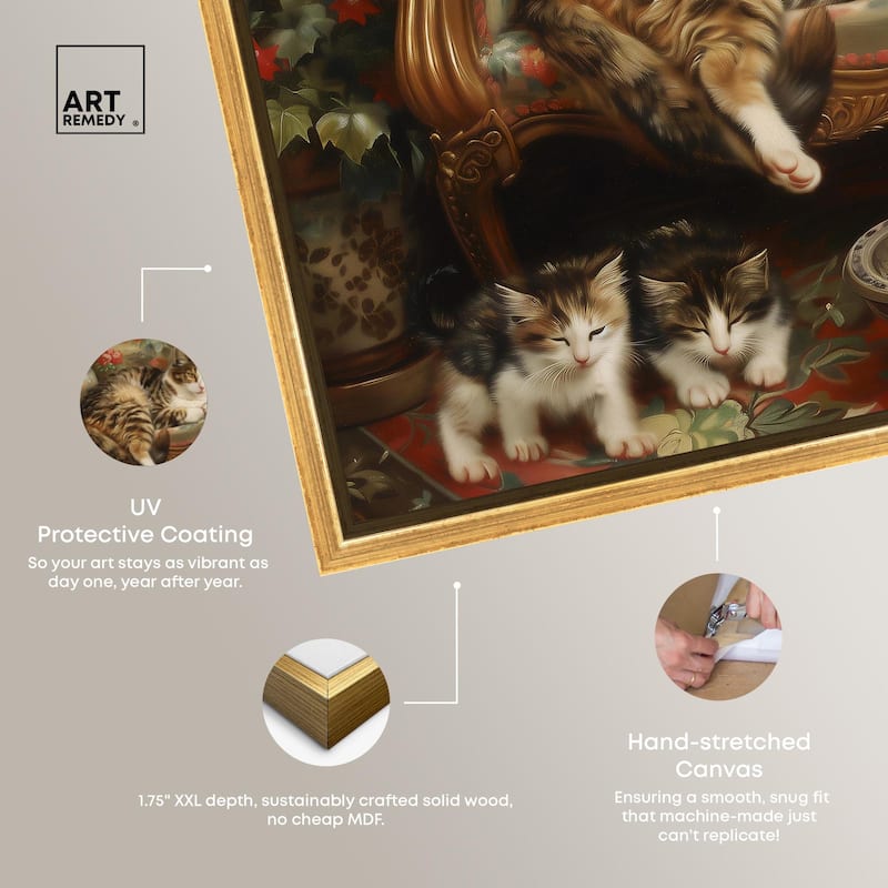 Lounging Cats Canvas by Art Remedy