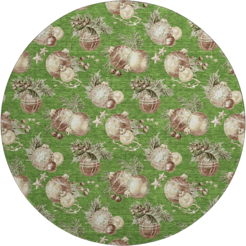 Premium Washable Super Soft Holiday Ornament Mayfield Rug