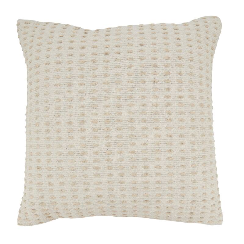 Modern Minimalism Dashed Woven Throw Pillow - Cover Only - 20"x20" - Natural