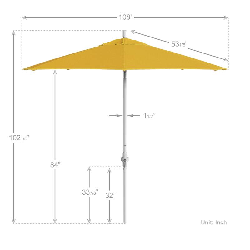 Okaloosa 9ft Deluxe Crank Lift Umbrella by Havenside Home, Base Not Included