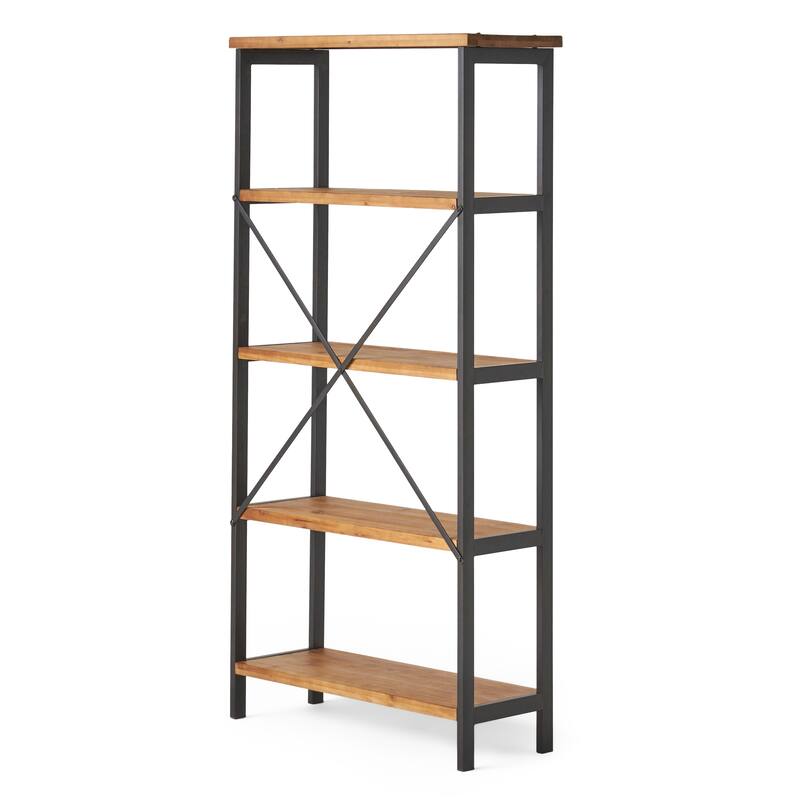 Winsten Industrial Wood/ Metal Bookcase by Christopher Knight Home