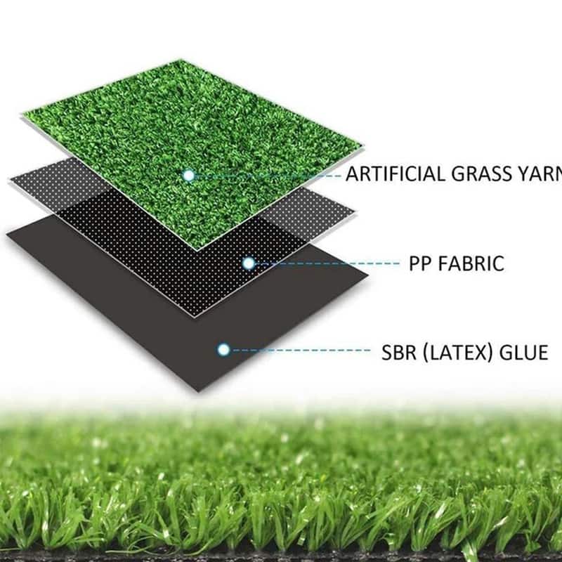 Indoor/Outdoor Artificial Grass Turf Area Rug - 117"x78"