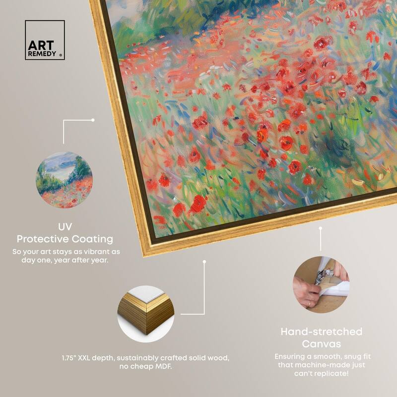 Blanket of Poppies I Canvas by Art Remedy