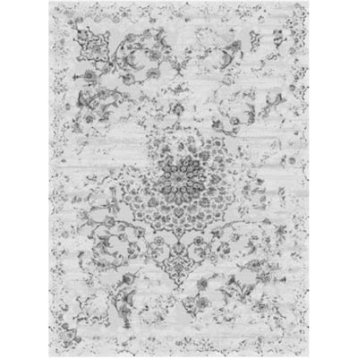 La Dole Rugs Grey Gray Silver Modern Machine washable Area Rug Carpet Living Room Outdoor Patio 5x7, 8x10, 7X9 feet