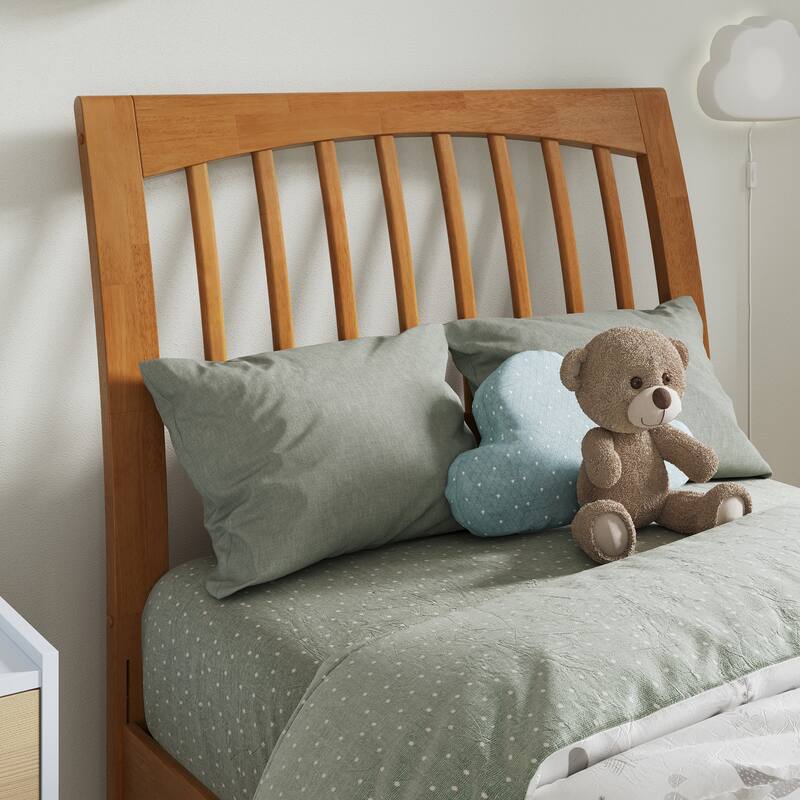 Roslyn Platform Bed with Panel Footboard and Twin Trundle