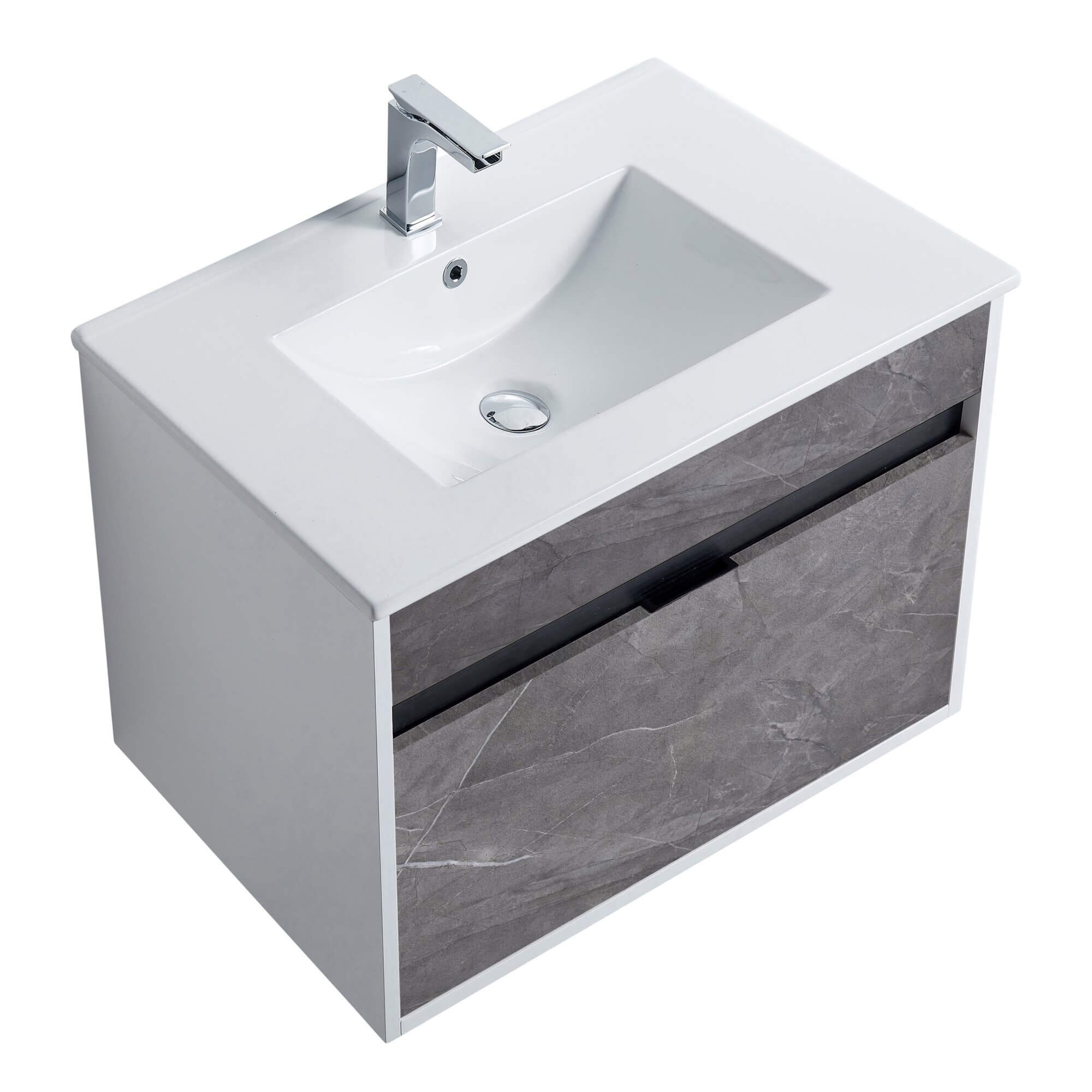 Fine Fixtures - Wall Mount Bathroom Vanity And Sink, Knob - Picture 17 of 29