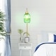 preview thumbnail 5 of 11, Adrienne River of Goods Green Glass and Metal Retro Wall Sconce - 5.375" x 8.625" x 32.25"