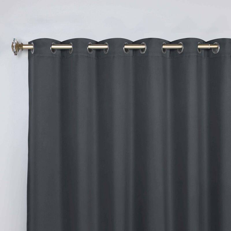 Superior Solid Machine Washable Room Darkening Grommet Blackout Curtains, Set of 2