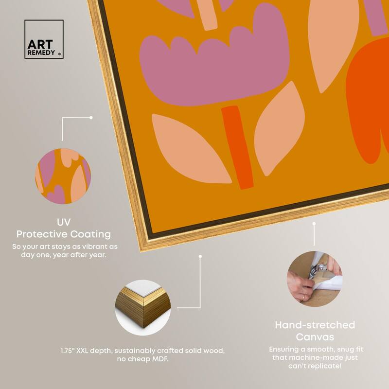 Tulips in Ochre Land Canvas by Art Remedy