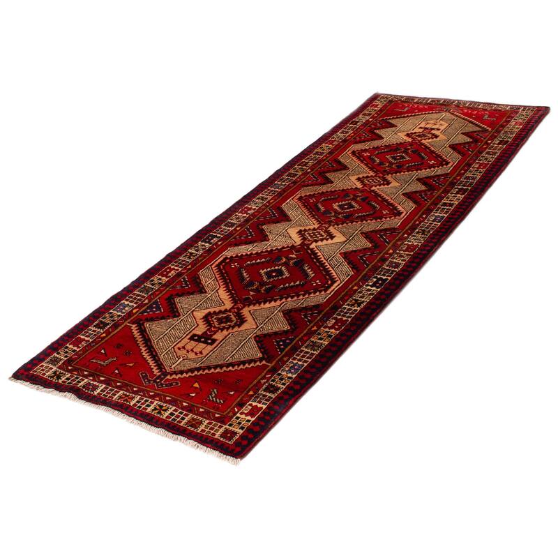 ECARPETGALLERY Hand-knotted Konya Anatolian Red Wool Rug - 3'11 x 10'9