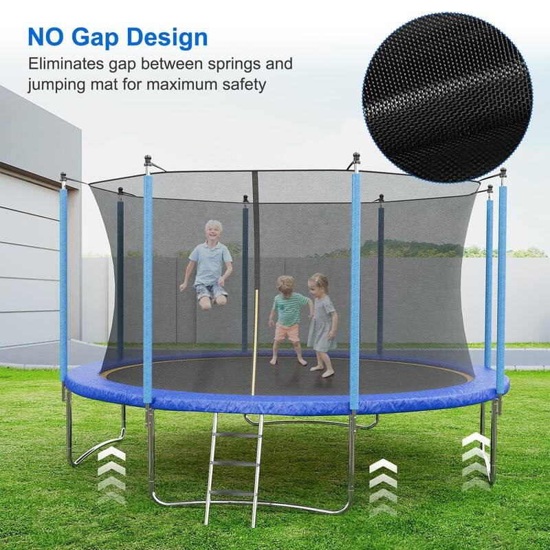 Trampoline, 10FT 12FT 14FT 16FT Trampolines for Kids & Adults