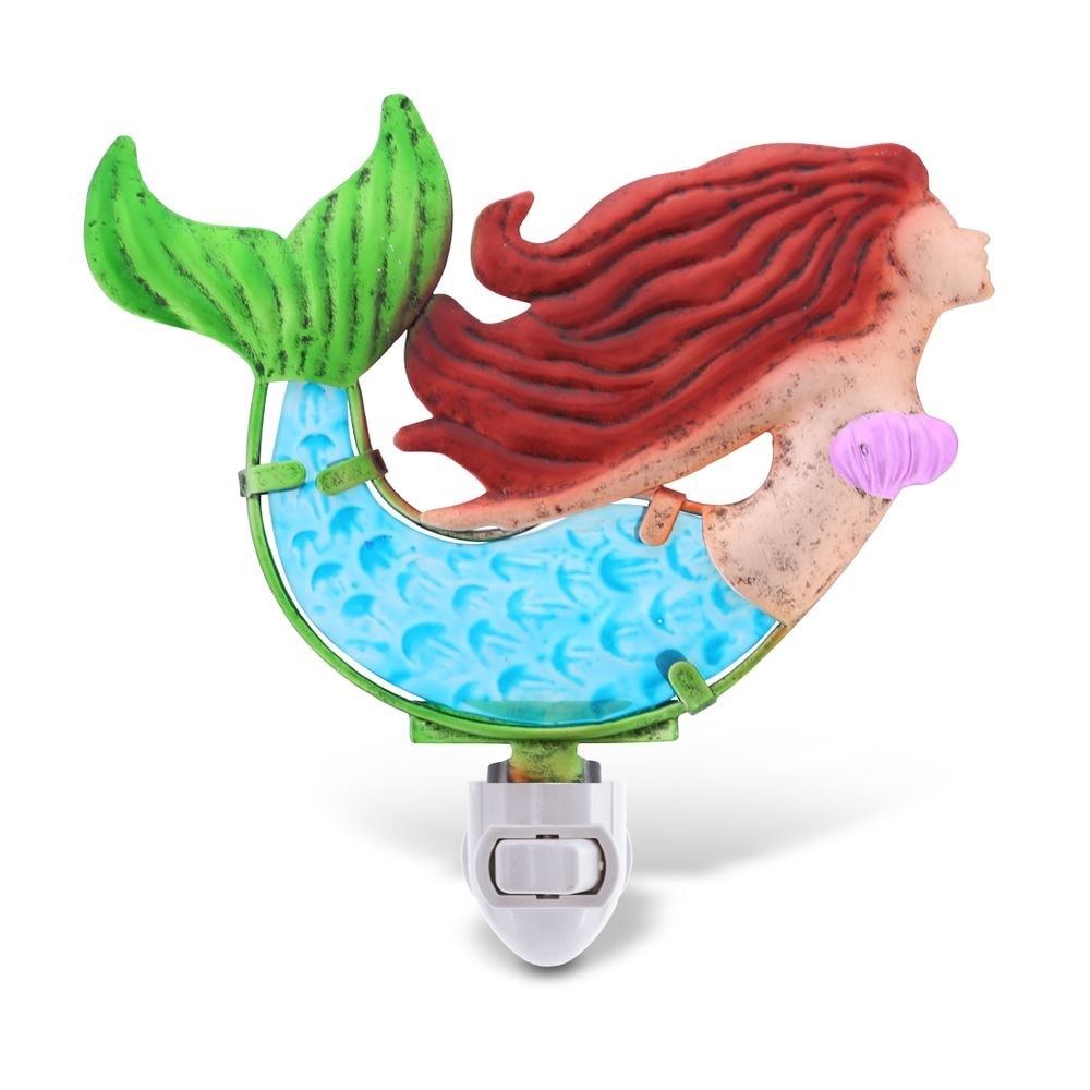 CoTa Global Mermaid Art Night Light, Plug in Manual On And Off Switch - 5.3 x 1.5 x 5.6 inches