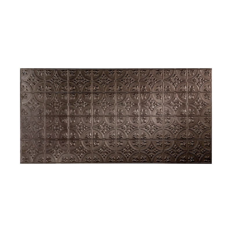 FASÄDE Traditional 2 4-foot x 8-foot PVC Wall Panel in Smoked Pewter - 4 x 8