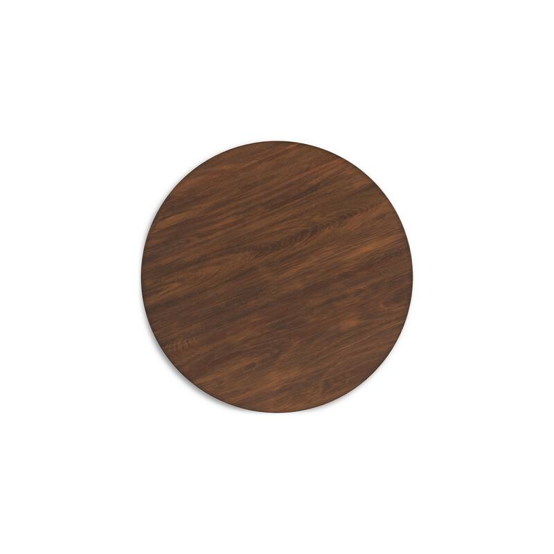 Jeyn Round Counter Table with Open Frame, 36 Inch Brown Mango Wood