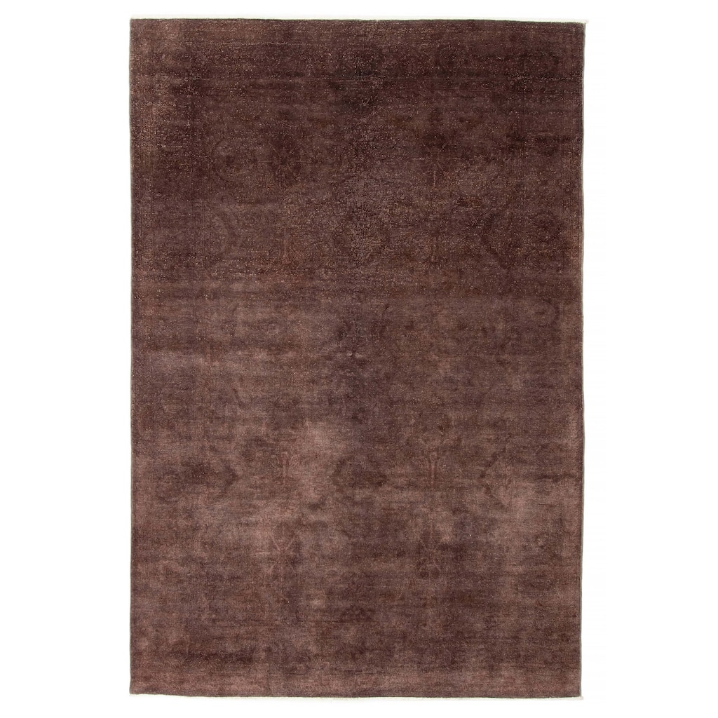 ECARPETGALLERY Hand-knotted Vibrance Taupe Wool Rug - 5'11 x 8'10