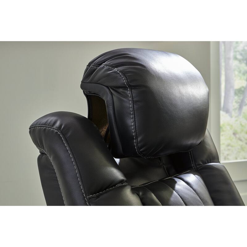 Signature Design by Ashley Caveman Den Midnight Power Reclining Loveseat with Console - 75" W x 42" D x 42" H
