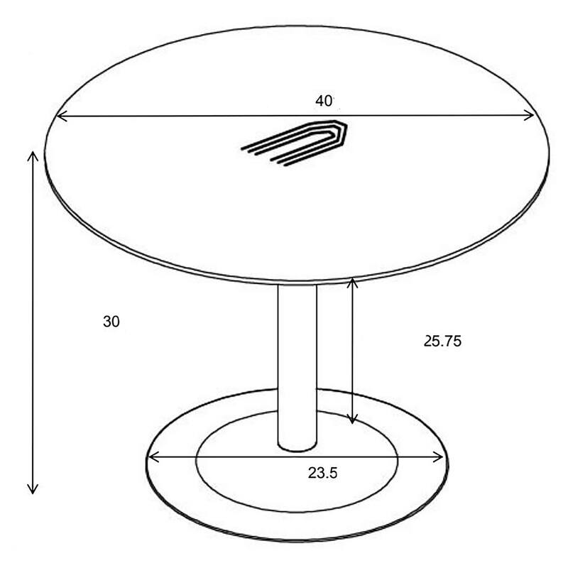 Cora Walnut and Black Round Dining Table