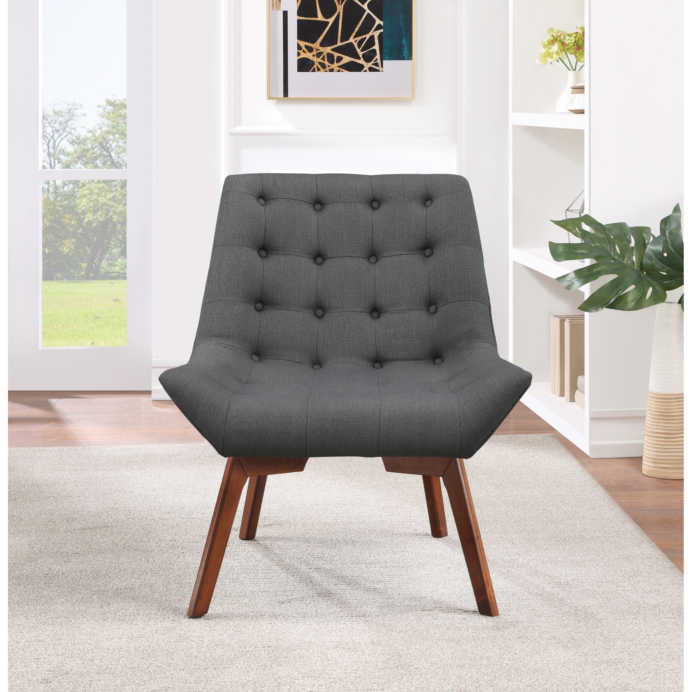 Shelly tufted chair with coffee legs 2025