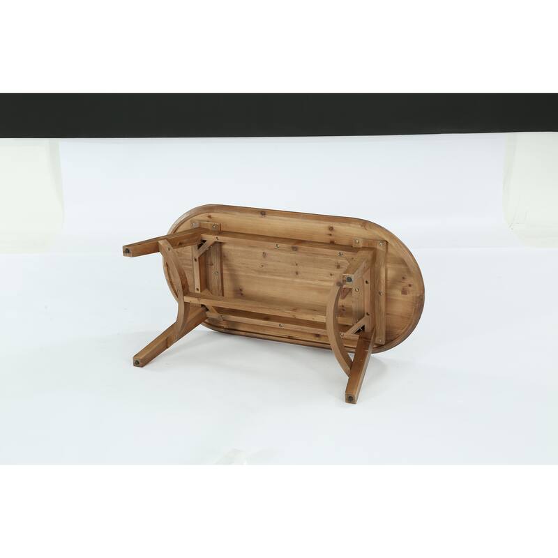 47.24-Inch Farmhouse Solid Wood Coffee Table