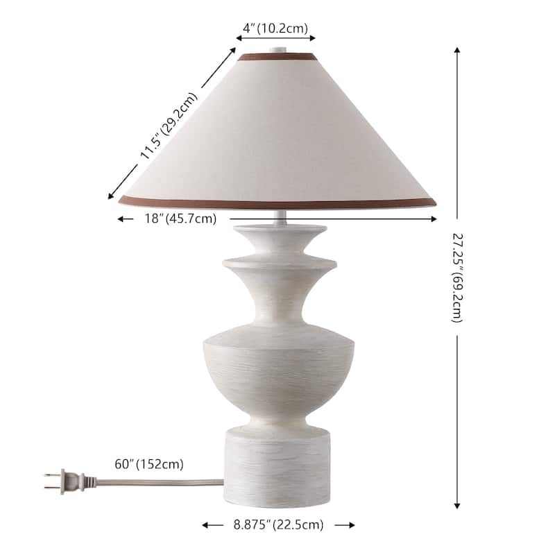 SAFAVIEH Lighting Esme 27-inch Table Lamp - 18"W x 18"D x 27"H