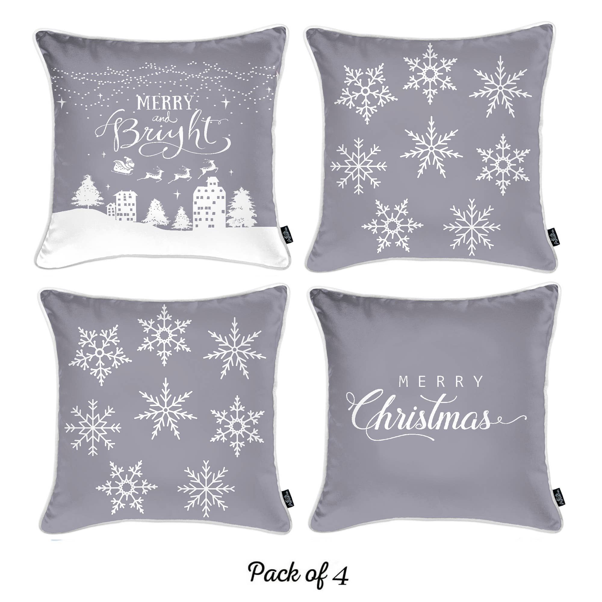 Christmas Throw Pillow Covers & Insert (Set of 4) - On Sale - Bed Bath &  Beyond - 34737308