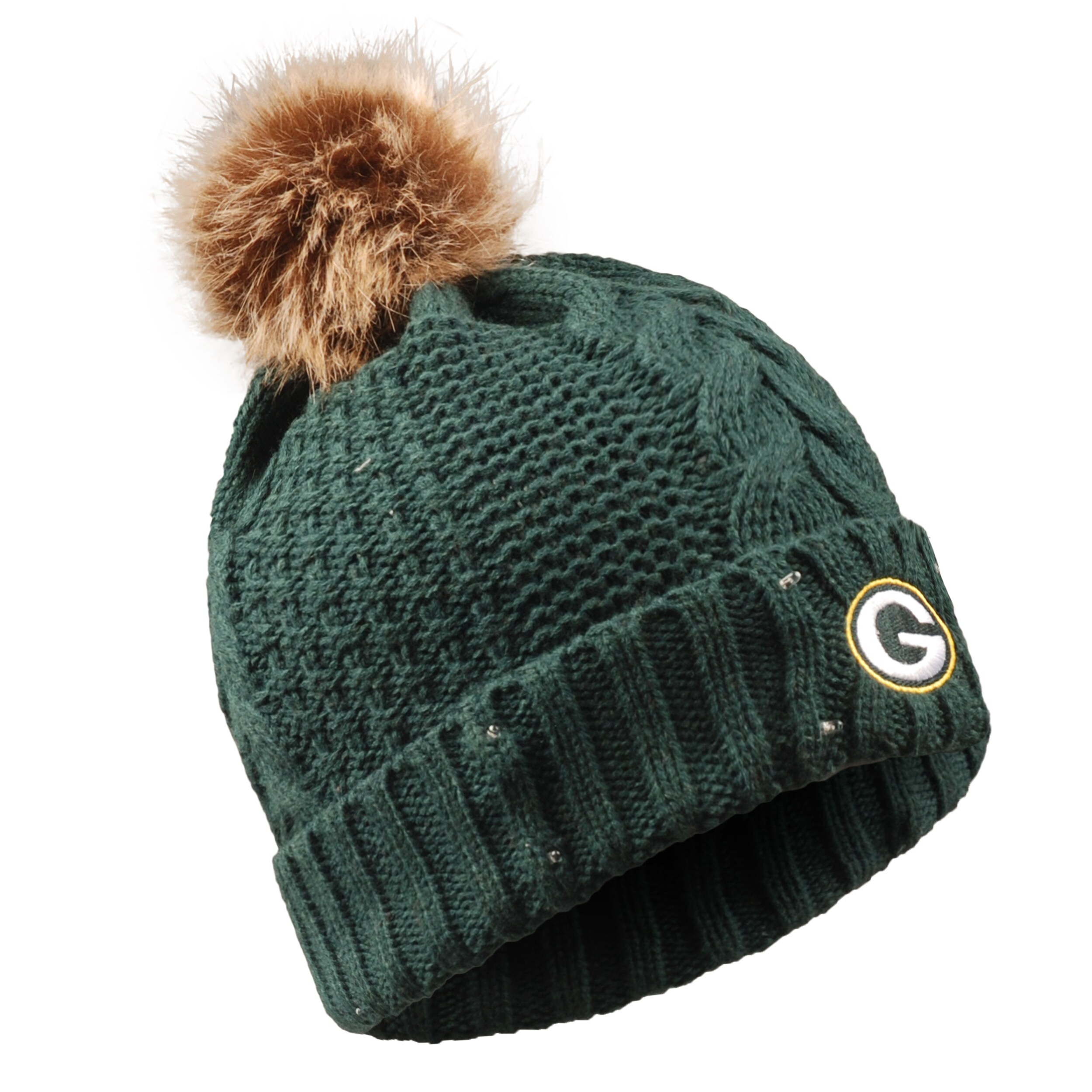 Shop Green Bay Packers Women S Fur Pom Light Up Knit Hat Overstock 25447694