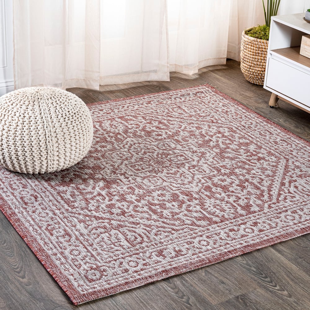 JONATHAN Y Rozetta Medallion Textured Weave Indoor/Outdoor Area Rug