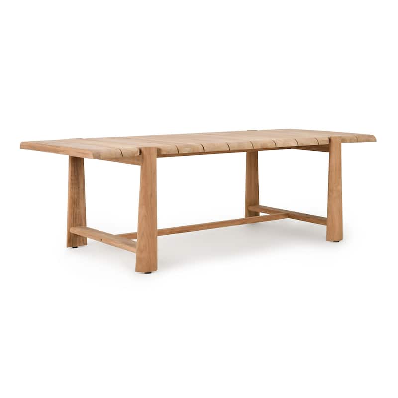 Classic Home Aston 94" Outdoor Dining Table Natural Finish