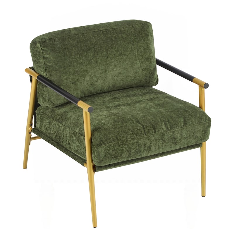 Minimalist Metal and Wooden Armrest Chair for Versatile Spaces