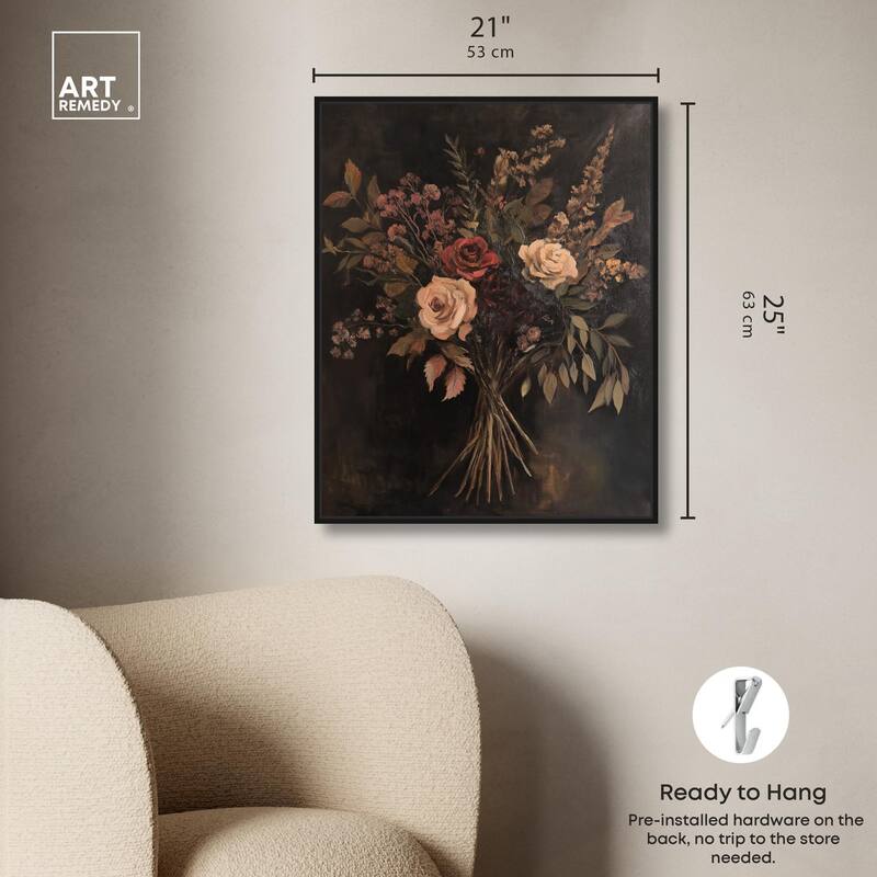 Rustic Roses Canvas by Art Remedy