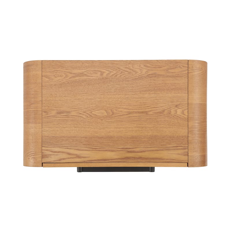 Christopher Knight Home - Mina Modern 2-Drawer Nightstand with Black Metal Handles