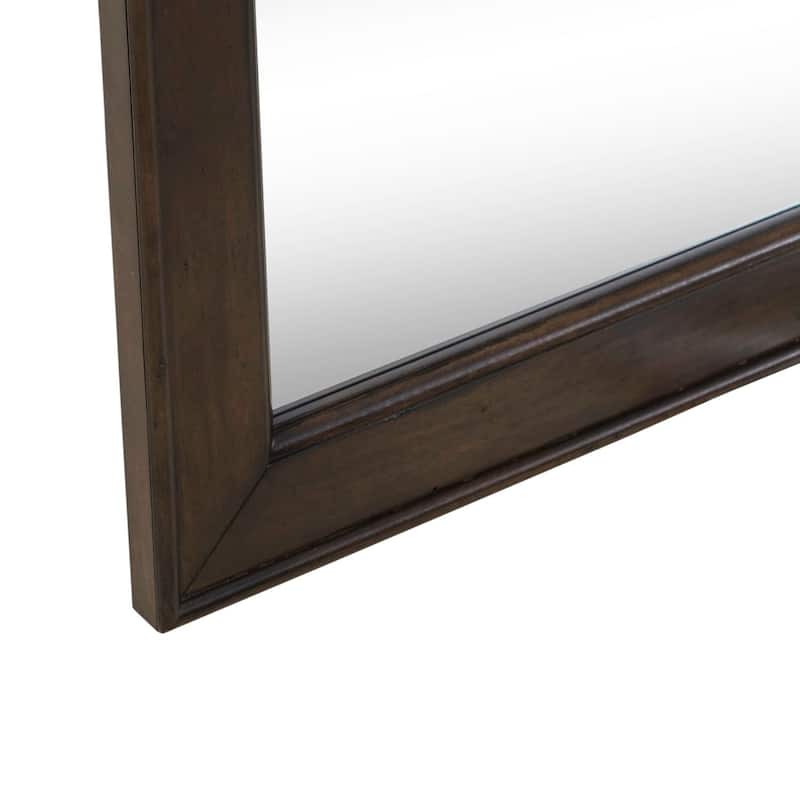 Arden Road Satin Cherry Wood Landscape Mirror for Bedroom - Satin Cherry - Width 46" x Depth 1" x Height 36"