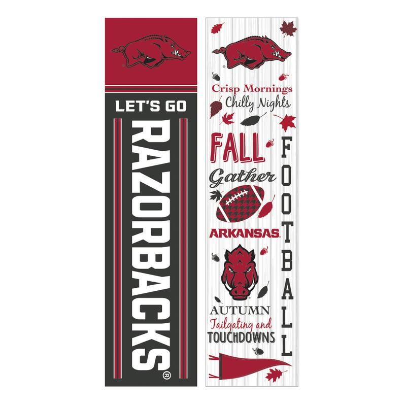47" Double Sided Seasonal Porch Leaner, University of Arkansas - 47" x 11.25"