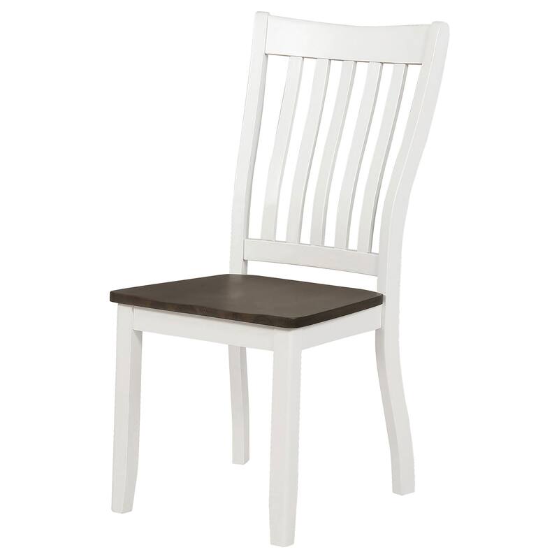 Kingman Distressed White Wood Dining Side Chair (Set of 2)