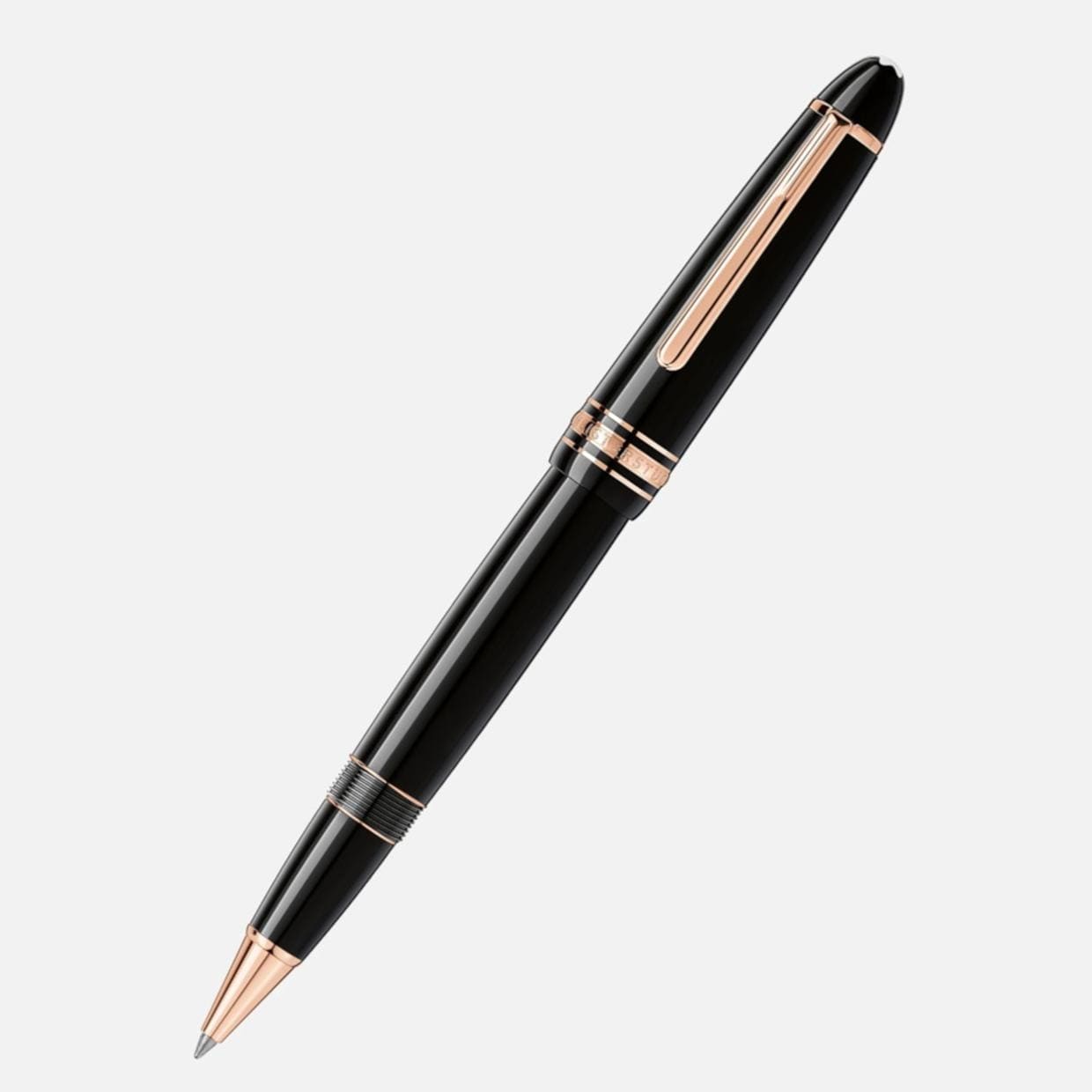 Montblanc 132481 Meisterstuck Rose Gold-Coated Legrand Rollerball Pen, Black