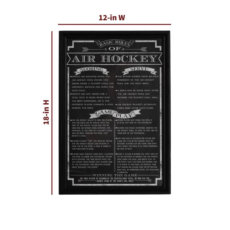 Hathaway Air Hockey Game Rules' Wall Art