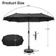 preview thumbnail 10 of 54, 13 ft Patio Umbrella with Base Double-Sided Rectangular Outdoor Deck Umbrella