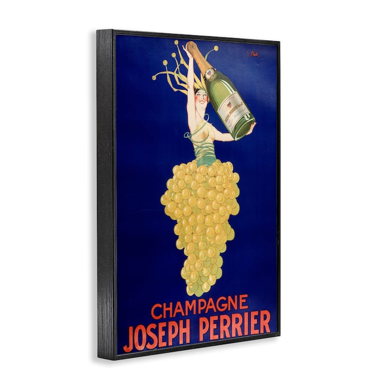 Stupell Vintage Perrier Champagne Framed Giclee Art Design By Marcus Jules