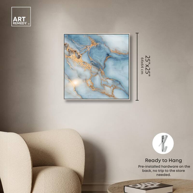 Azure Veins Canvas by Art Remedy