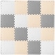 preview thumbnail 56 of 58, ProsourceFit Kids Solid Floor Play Mat 3/8-in 16 SQ FT - White/Grey/Beige