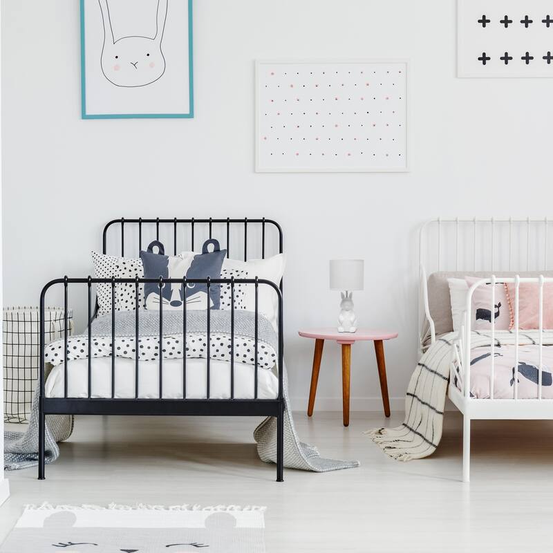 16.33 in. White Finish Table Lamp with White Shade, Sturdy Table Lamp for Living Rooms and Bedrooms