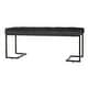 preview thumbnail 12 of 12, Modern Design Upholstered Button Tufted Bench, Durable Iron Frame, Black and Bronze