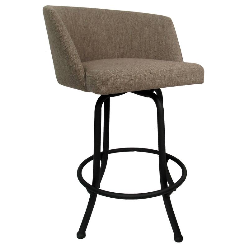 Swivel Counter 26", 30" Extra Tall 34" Metal Bar Stool - Joey - Basin Beige - Black - Counter Height