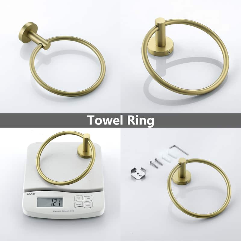 3-Piece Bath Hardware Set Towel Ring Towel Holder Set