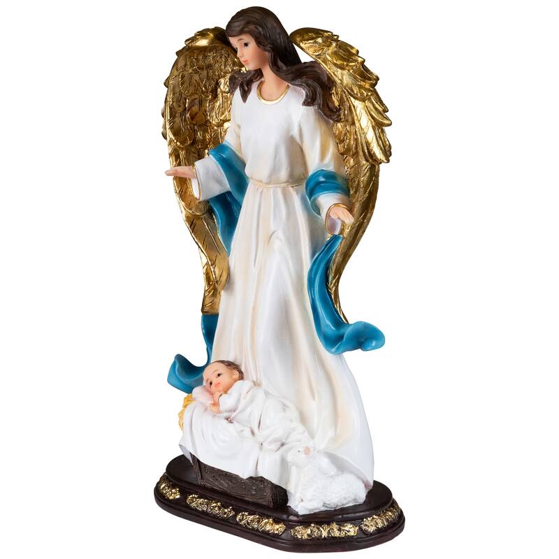 Angel Gloria, Baby Jesus and Lamb Christmas Decoration - 9"