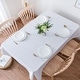 preview thumbnail 3 of 2, Fabstyles Hotel Solid White Cotton Tablecloth