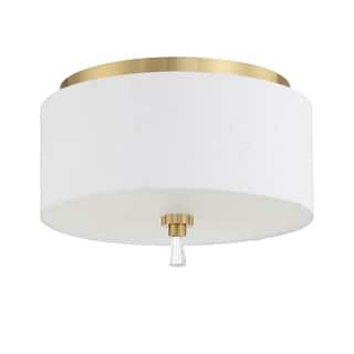 Fortuna 2 Light Flushmount in Satin Brass