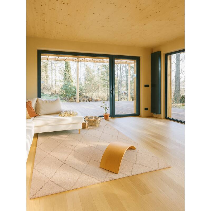 ECARPETGALLERY Hand-knotted Looma Cream Wool Rug - 8'3 x 9'10